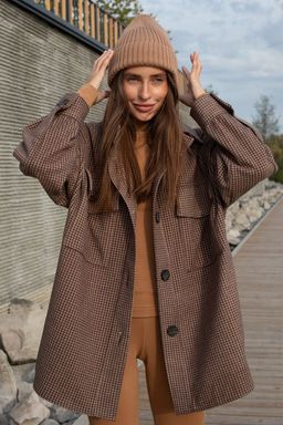 Пальто-рубашка укороченное - Fly фото 5