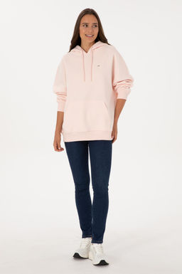 Kad_n A__k Pembe Basic Sweatshirt Sepette S_rpriz _ndirim - U.s. polo assn фото 4