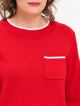 Джемпер вязаный с карманом - Stilla фото 5