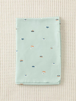 Crockid _ К 8512/голубая дымка,кораблики пеленка яс