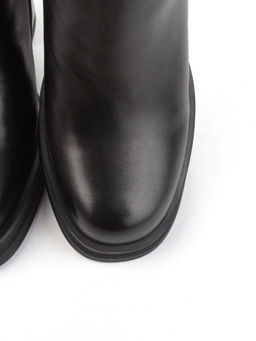 02-B6237-6051Z-6BM-1 BLACK Сапоги зимние женские (натуральная кожа, натуральный мех) - Фабричный китай фото 10