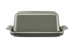 Маслёнка, 20х12 см, фарфор P, серо-зеленая, Indulgence