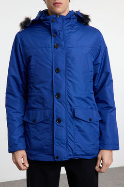 TRENDYOL MAN Saks Regular Fit K?sl?k Parka Ruzgarl?k Mont TMNAW25MO00023 - Trendyolmilla фото 2