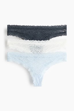 Pack de 3 bragas Brazilian de encaje