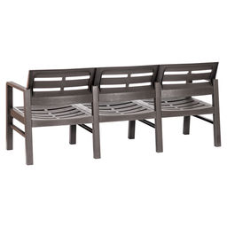 Диван садовый «Рейки», 58×178×75 см, пластиковый, цвет мокко