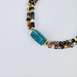 Браслет из Агата и Апатита 16,5 см +