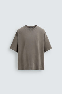 CAMISETA B?SICA LAVADA / Gris - Zara фото 6