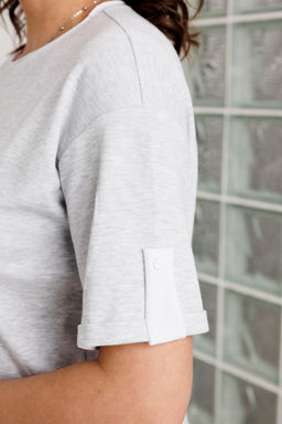 Футболка BegiModa 4163 Серый меланж  фото 3