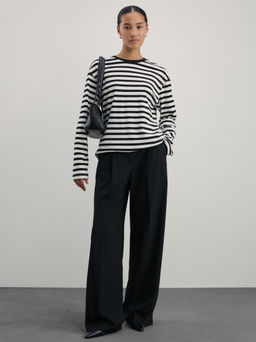 Лонгслив в полоску из хлопка / Zarina  фото 2