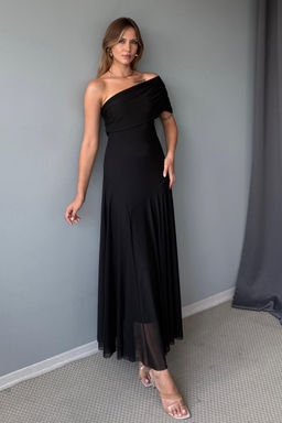 Ac?k Turuncu Desenli Kay?k Yaka Dokuma Maxi Abiye Gece Mezuniyet Elbisesi TPRSS25AE00190 - Trendyolmilla фото 19