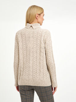 водолазка женская с косами и со спущенной линией плеча - Glenfield фото 7