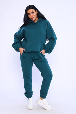 Брюки джоггеры футер трехнитка начес унисекс, Арт. Бр-1045