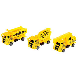 Набор машинок «Спецтехника», 3 шт., дорожные знаки, МИКС