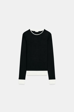 DOUBLE CONTRAST T-SHIRT - Zara фото 14