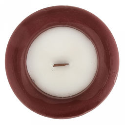 Свеча "Мишель-Бордо" д9,5см, h10см, ароматическая, парафин, золотой, в подсвечнике из гипса, время горения 6 часов (Россия)