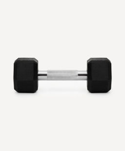 Гантель гексагональная STARFIT DB-301PRO 5 кг, обрезиненная, черный фото 3