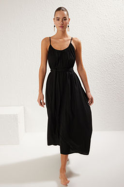 Kiremit Dokuma Buzgulu Maxi Plaj Elbise TBESS25EL00086 - Trendyolmilla фото 11