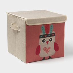 Короб стеллажный для хранения с крышкой Совушка-индеец, 292928.5 см