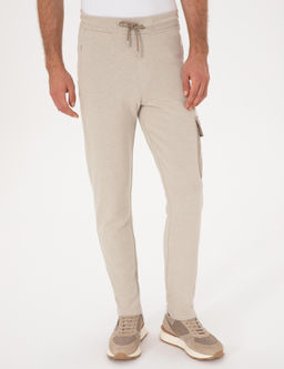 Bej Slim Fit Kargo Cepli Pa_as_ D_z E_ofman Alt_