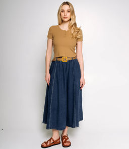 Джинсовая юбка #КТ2666 (1), синий