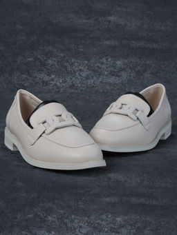 03-DJ32-1 BEIGE Лоферы женские (натуральная кожа) - Фабричный китай фото 13