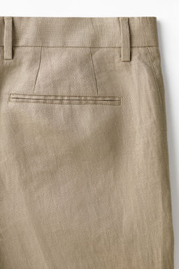 Pantal?n de traje en lino Slim Fit - H&m фото 8