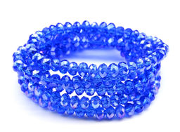 Бусы-браслет на резинке из циркона кукуруза гр.6мм зеленый хамелеон, 86см. Радуга камня  фото 27