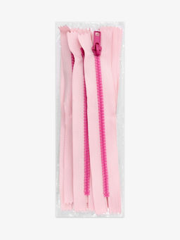 Цена за 10 шт. Молния «Трактор», №5, неразъёмная, замок автомат, 18 см, розовая