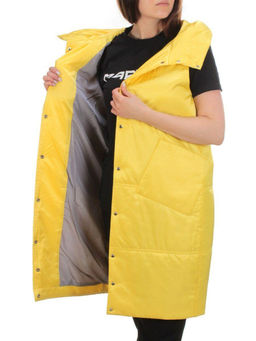 M006 YELLOW Жилет женский демисезонный (100 гр. синтепон) - Фабричный китай фото 7