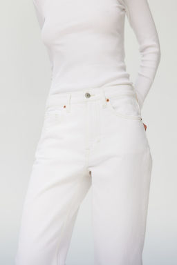 Straight High Cropped Jeans - H&m фото 2