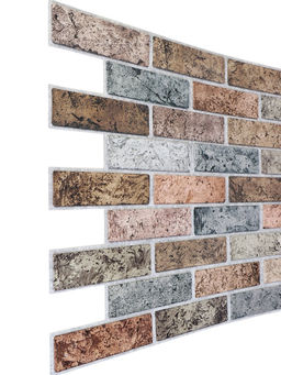 Стеновая панель ПВХ, 498×960 мм, цвет кирпич терракотовый