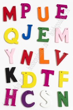 Фигурки из фанеры 23*22 мм "Буквы" (100 шт) SF-2216