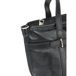 Сумка женская натуральная кожа OPI-77-08, 1отд+карм/пер, плечевой ремень, черный 265190 - Adelia фото 4