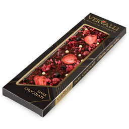 Шоколад темный с украшением Малина, клубника, клюква, 110 гр , ТМ VERVALLI - Chokodelika фото 3