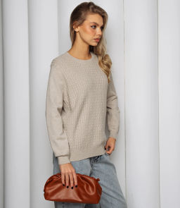Джемпер #КТ24069, бежево-серый - Dommod фото 2