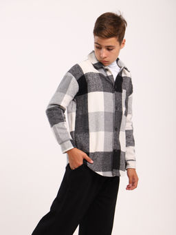 Рубашка Гранж коричневая клетка - Ладошки фото 62