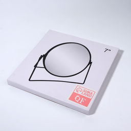 Зеркало настольное, с увеличением х2, двустороннее, 19.5×20 см, (16.5×19.5 см), чёрное