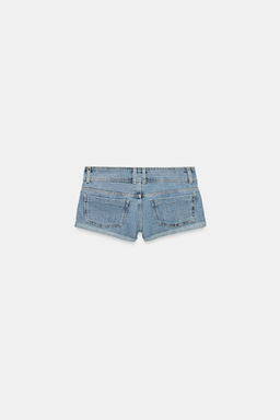 SHORTS MINI DENIM TRF BOLSILLOS / Azul - Zara фото 6