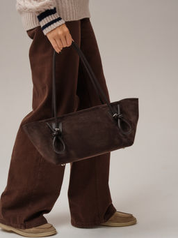 Замшевая сумка Linda DBR 31340 темно-коричневый  фото 6