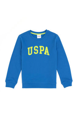 Свитшот U.S. Polo Assn для мальчика кобальтово-синий хлопок  фото 6