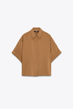 SHORT SLEEVE FLOWING SHIRT - Zara фото 11