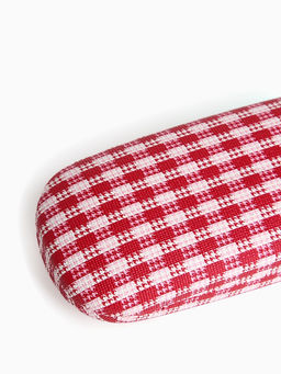 Футляр для очков на хлопушке, с принтом, размер 16×6×3.5 см, красный