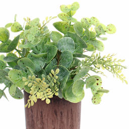 Цветок искусственный в горшке "Эвкалипт" 16см яркая трава