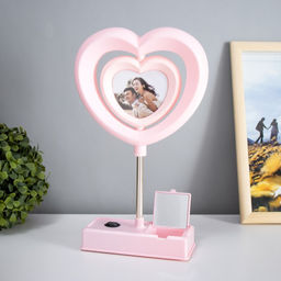 Ночник «Сердце» с фоторамкой LED USB АКБ МИКС 7×15.5×30 см RISALUX