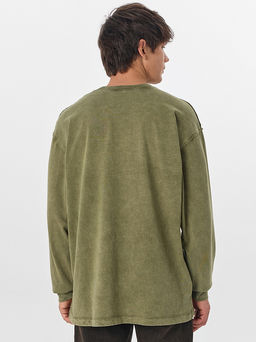 Лонгслив оверсайз мужской зеленый - Mark formelle фото 2