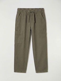 Beli Lastikli Erkek ?ocuk Kargo Kanvas Pantolon