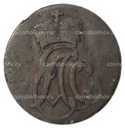Монета 1 геллер 1758 года Германские государства Саксен-Веймар Эйзенах