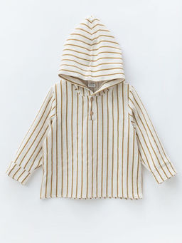 Туника с капюшоном, синий/бежевый - Lesi kids фото 16