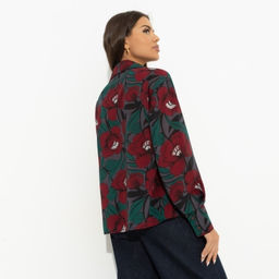 Рубашка с цветочным принтом Модная загадка - Charutti фото 5