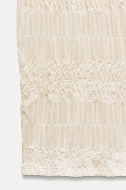 TEXTURED WIDE-LEG TROUSERS - Zara фото 4